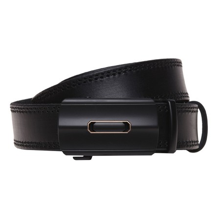 Кожаный ремень с пряжкой автомат Borsa Leather v1genav11 купить недорого в Ты Купи