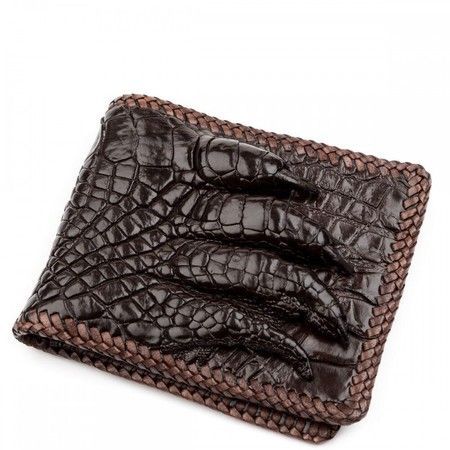 Мужской кошелек из кожи крокодила CROCODILE LEATHER 18229 Коричневый купить недорого в Ты Купи