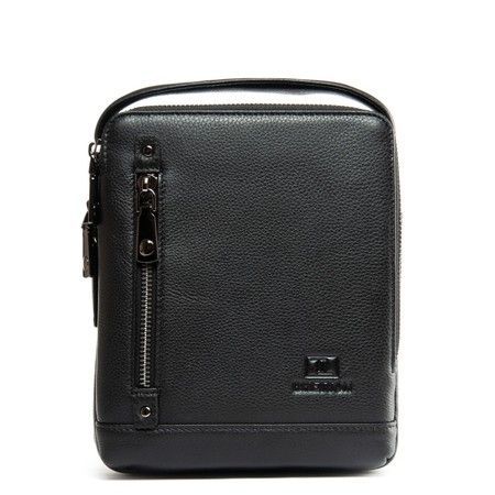 Мужская кожаная сумка через плечо BRETTON 407-88 black купить недорого в Ты Купи