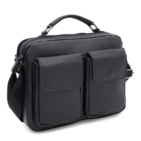 Мужская кожаная сумка Keizer K1711bl-black купить недорого в Ты Купи