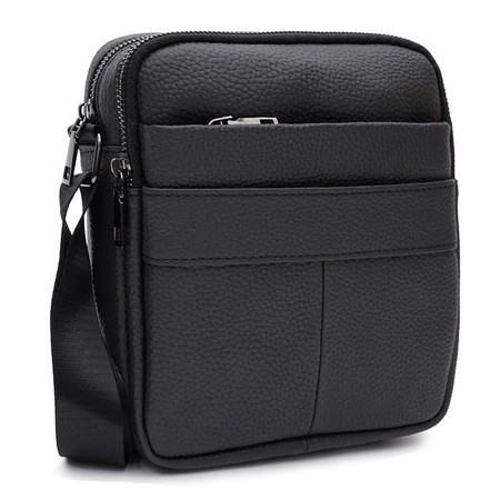 Mужская кожаная сумка Keizer K18017bl-black купить недорого в Ты Купи