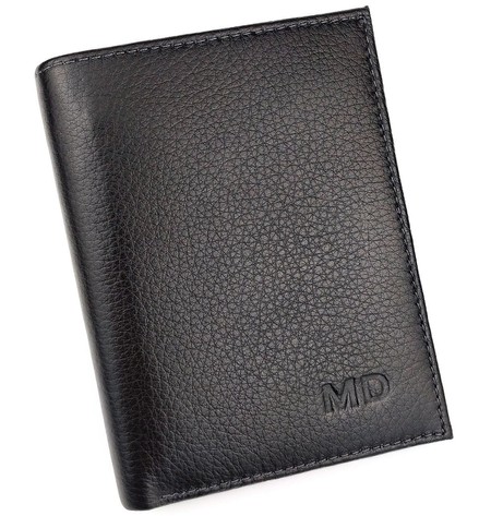 Кожаный мужской кошелек для водительских документов MD Leather MD-22-633 (JZ6729) черный купить недорого в Ты Купи
