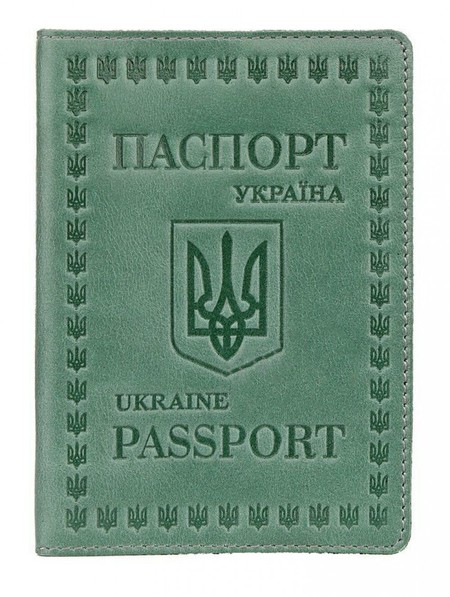 Обложка для паспорта из кожи Shvigel 16134 Зелёный купить недорого в Ты Купи
