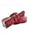 Женский кожаный ремень Weatro 3,3х110-115 см Красный lmn-zh-33k-024