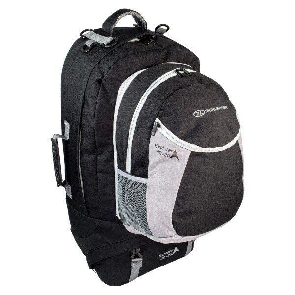 Туристичний рюкзак Highlander Explorer Ruckcase 80 + 20 Black 924222 купити недорого в Ти Купи