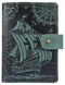 Обкладинка для паспорта зі шкіри Hi Art «Discoveries» PB-03S / 1 Shabby Alga Темно-зелений купити недорого в Ти Купи