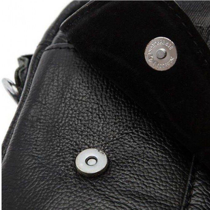 Чоловіча шкіряна сумка Vintage 14632 Чорний купити недорого в Ти Купи