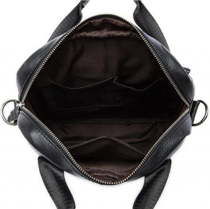 Чоловіча шкіряна сумка Vintage 14632 Чорний купити недорого в Ти Купи