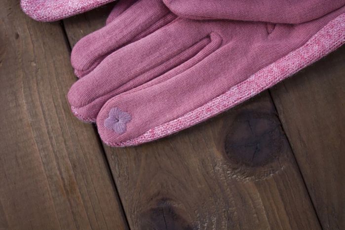 Перчатки сенсорные женские розовые трикотажные 1805-4 купить недорого в Ты Купи