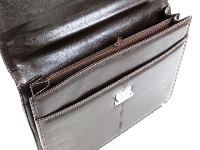 Чоловічий портфель з шкіряних JPB, TE-29 коричневий купити недорого в Ти Купи