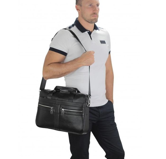 Кожаная сумка для ноутбука мужская Tiding Bag A25-1120A купить недорого в Ты Купи