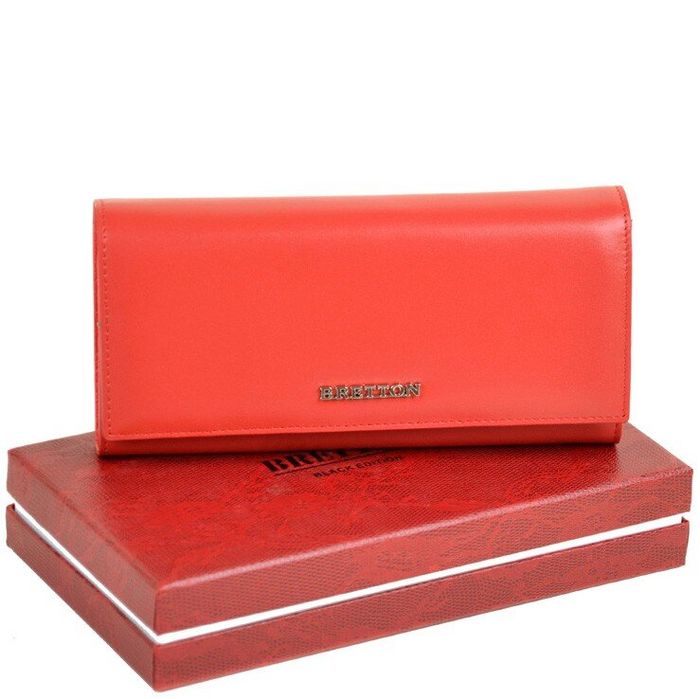 Кожаный кошелек Color Bretton W7232 red купить недорого в Ты Купи