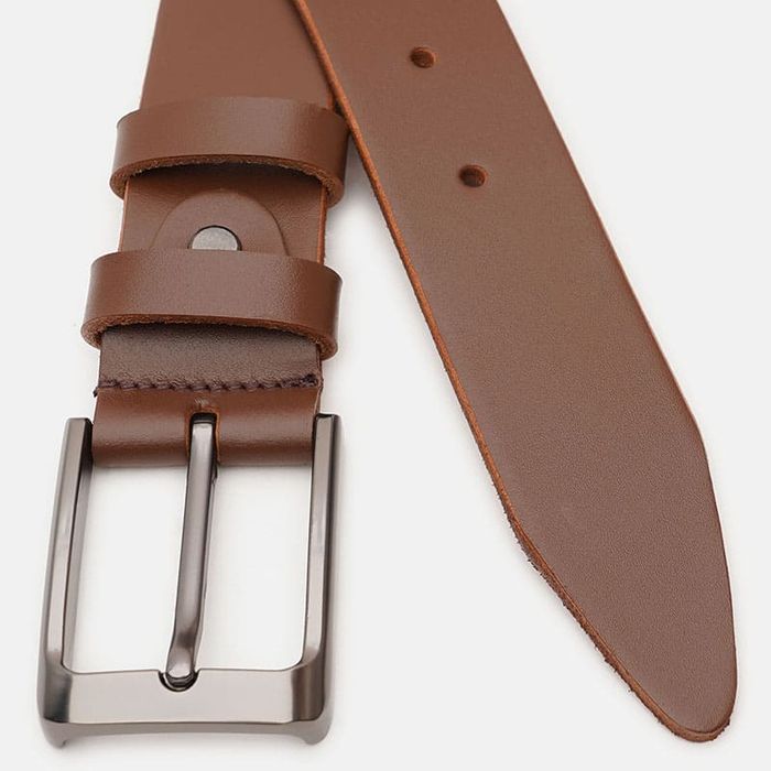 Мужской кожаный ремень Borsa Leather V1115FX46-brown купить недорого в Ты Купи