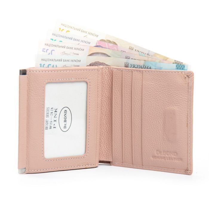 Женский кожаный кошелек Bright DR. BOND WS-33 pink купить недорого в Ты Купи