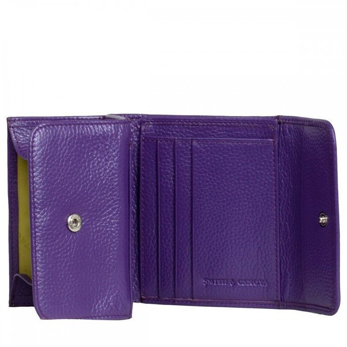 Шкіряний жіночий гаманець Smith and Canova 28611 Haxey (Purple) купити недорого в Ти Купи