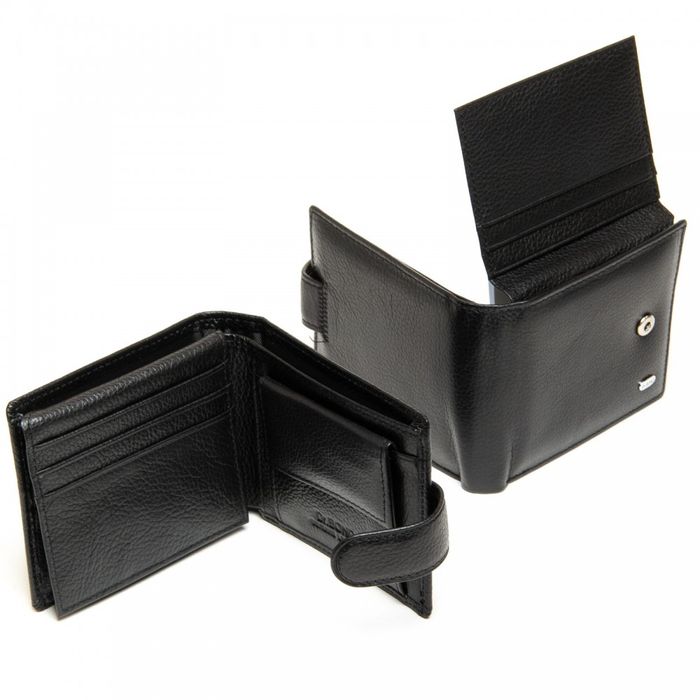 Кожаный мужской кошелек Classic DR. BOND M1953 black купить недорого в Ты Купи