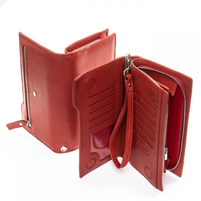 Жіночий гаманець зі шкіри Classic DR. BOND WMB-2M red купити недорого в Ти Купи