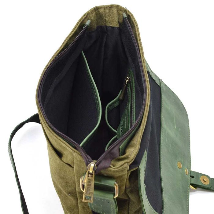Чоловіча сумка через плече зі шкіри та тканини TARWA reh-6600-4lx купити недорого в Ти Купи