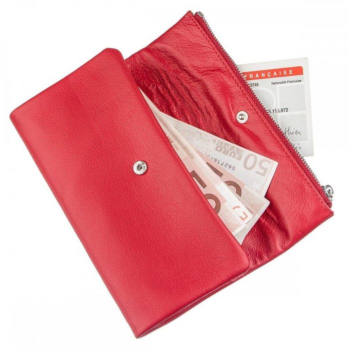 Женский красный кошелёк из натуральной кожи ST Leather 20091 купить недорого в Ты Купи