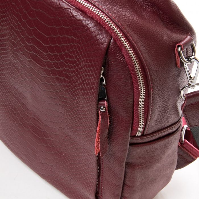 Женская кожаная сумка рюкзак ALEX RAI 28-8907-9 wine-red купить недорого в Ты Купи
