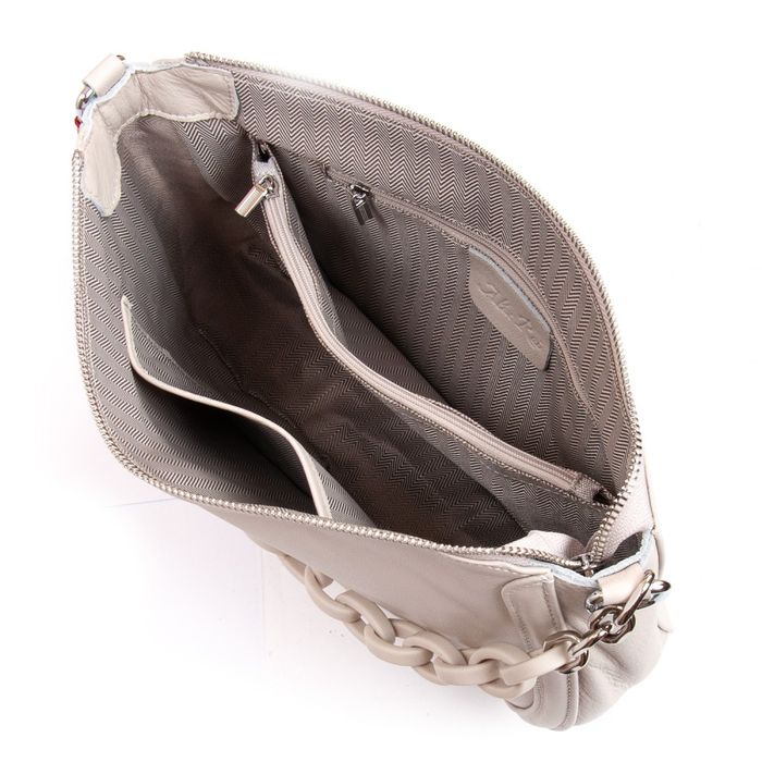 Женская кожаная сумка классическая ALEX RAI 9503-9 white-grey купить недорого в Ты Купи