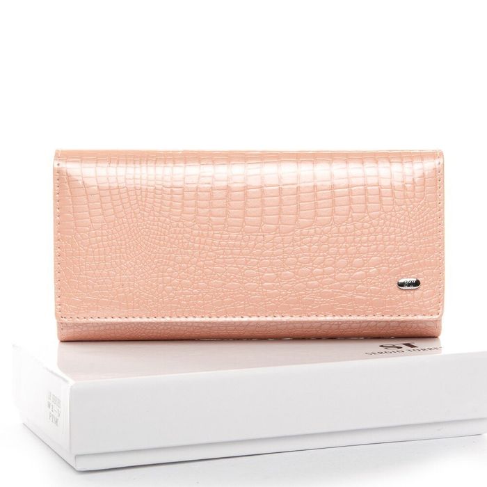 Жіночий лакований гаманець зі шкіри LR SERGIO TORRETTI W1-V pink купити недорого в Ти Купи