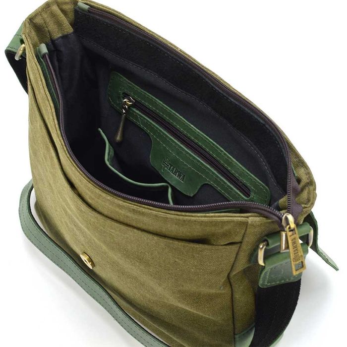 Мужская сумка через плечо из кожи и ткани TARWA reh-6600-4lx купить недорого в Ты Купи