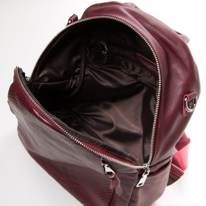 Женская кожаная сумка рюкзак ALEX RAI 28-8907-9 wine-red купить недорого в Ты Купи