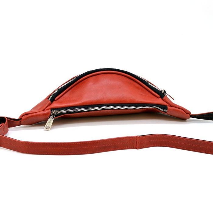 Кожаная женская красная сумка на пояс TARWA rr-3035-4lx купить недорого в Ты Купи