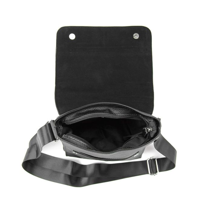 Удобный кожаный мессенджер с клапаном на магнитах Tiding Bag M56-3656A купить недорого в Ты Купи