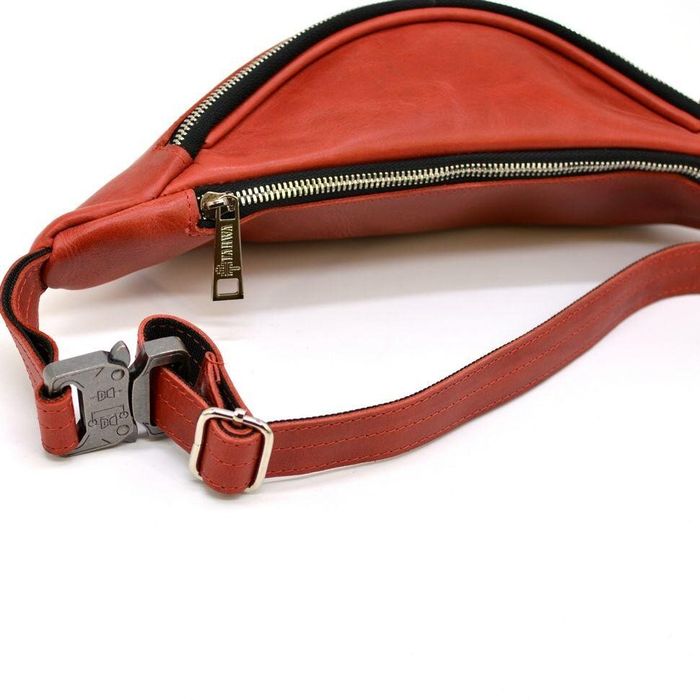 Кожаная женская красная сумка на пояс TARWA rr-3035-4lx купить недорого в Ты Купи