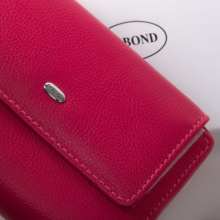 Жіночий шкіряний гаманець Classik DR. BOND WN-1 pink-red купити недорого в Ти Купи