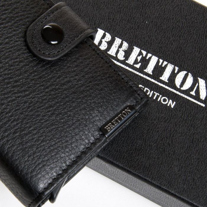Чоловічий шкіряний гаманець-Бреттон 163-25 Чорний купити недорого в Ти Купи