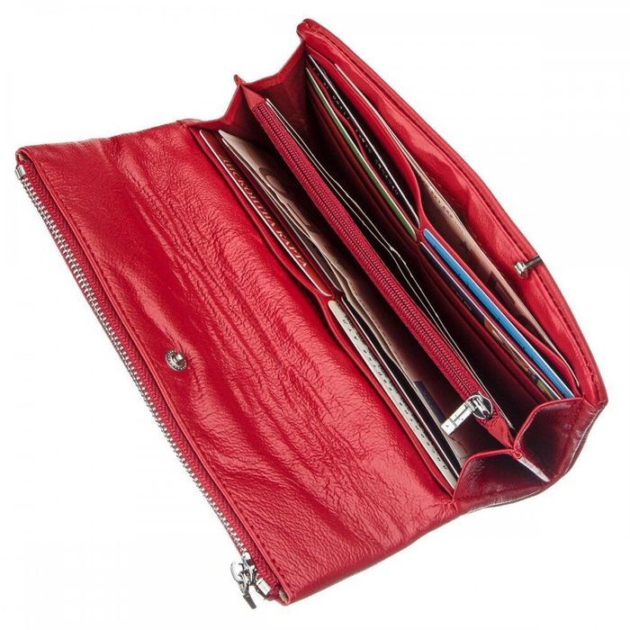 Жіночий червоний гаманець з натуральної шкіри ST Leather 20091 купити недорого в Ти Купи