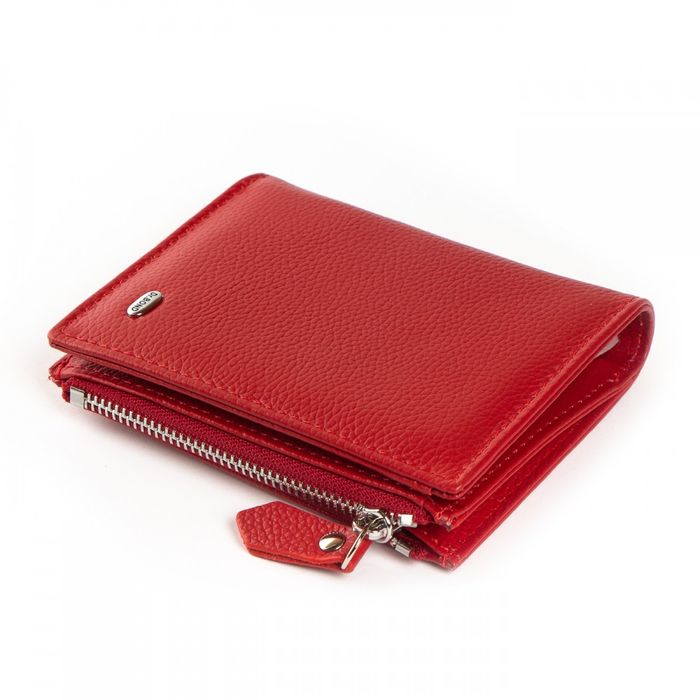 Шкіряний жіночий гаманець Classik DR. BOND WN-23-10 red купити недорого в Ти Купи