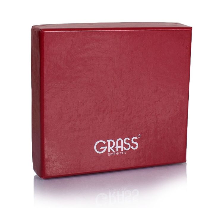 Коричневый мужской кожаный зажим для купюр GRASS SHI534-30 купить недорого в Ты Купи