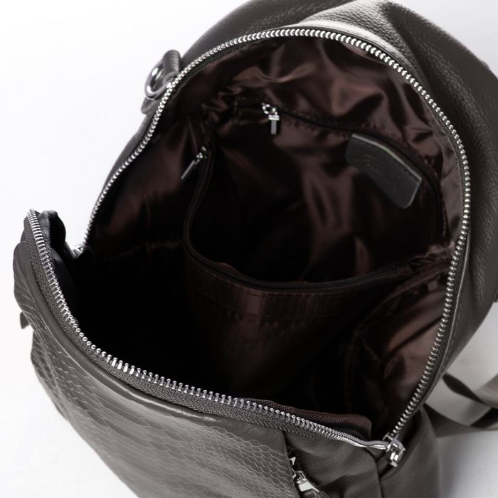 Женская кожаный рюкзак ALEX RAI 8907-9* grey купить недорого в Ты Купи