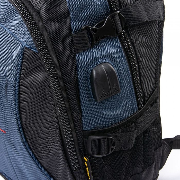 Городской рюкзак для ноутбука с USB Power In Eavas 9636 black-blue купить недорого в Ты Купи