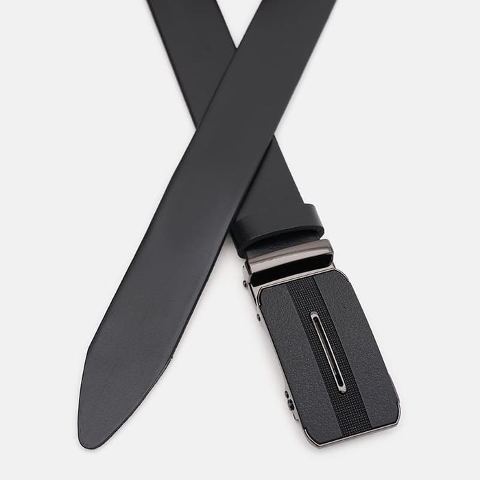 Мужской кожаный ремень Borsa Leather 125v1genav33-black купить недорого в Ты Купи