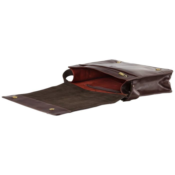 Мужская кожаная сумка для ноутбука Visconti CARTER ML-23 BRN купить недорого в Ты Купи