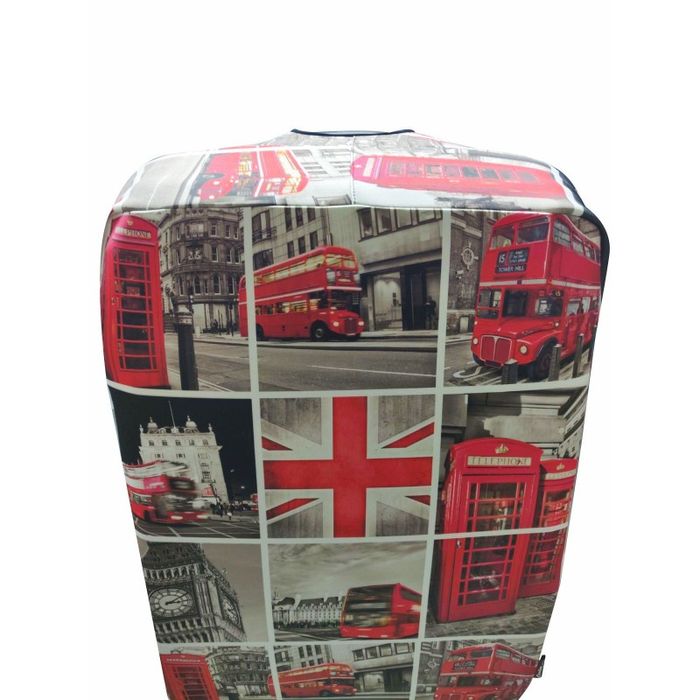 Захисний чохол для валізи Coverbag неопрен Лондон колаж S купити недорого в Ти Купи