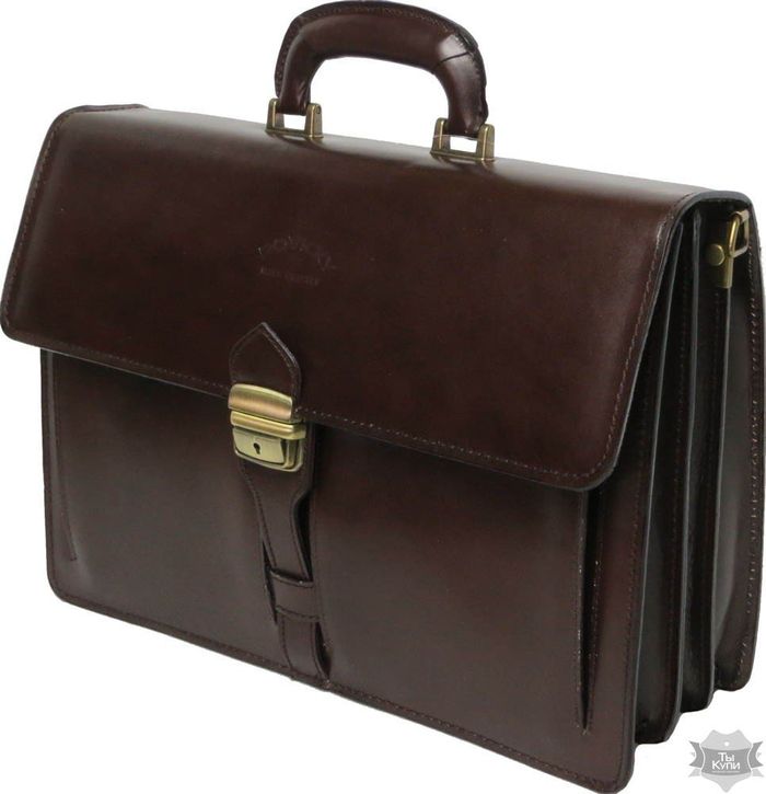 Мужской коричневый портфель из натуральной кожи Rovicky AWR-4-2 купить недорого в Ты Купи