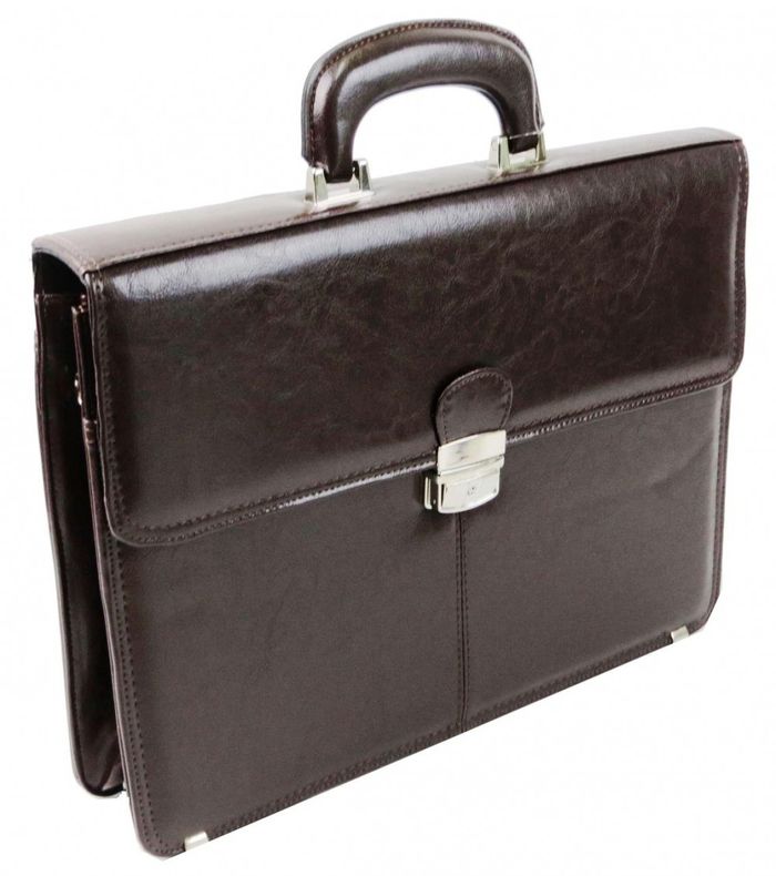 Чоловічий портфель з шкіряних JPB, TE-29 коричневий купити недорого в Ти Купи