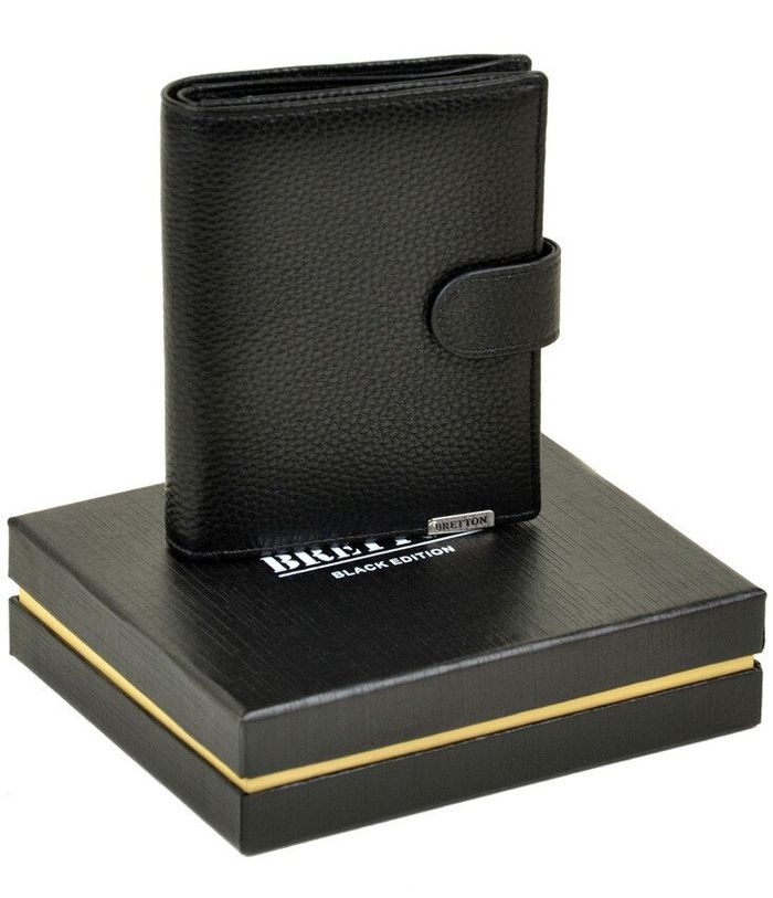 Шкіряний чоловічий гаманець Classic Bretton M4753 black купити недорого в Ти Купи