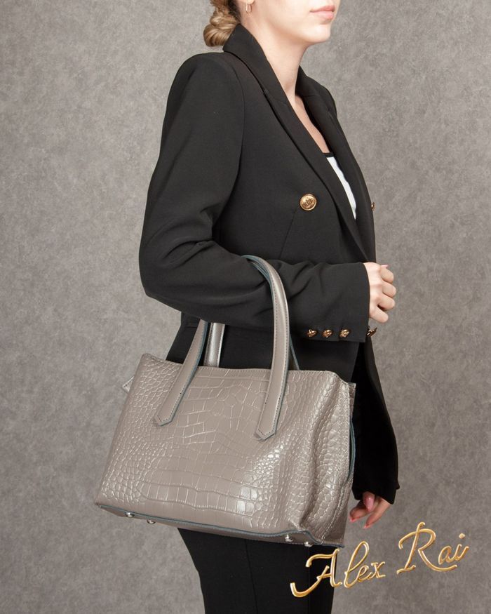 Женская кожаная сумка ALEX RAI 8815 khaki croco купить недорого в Ты Купи