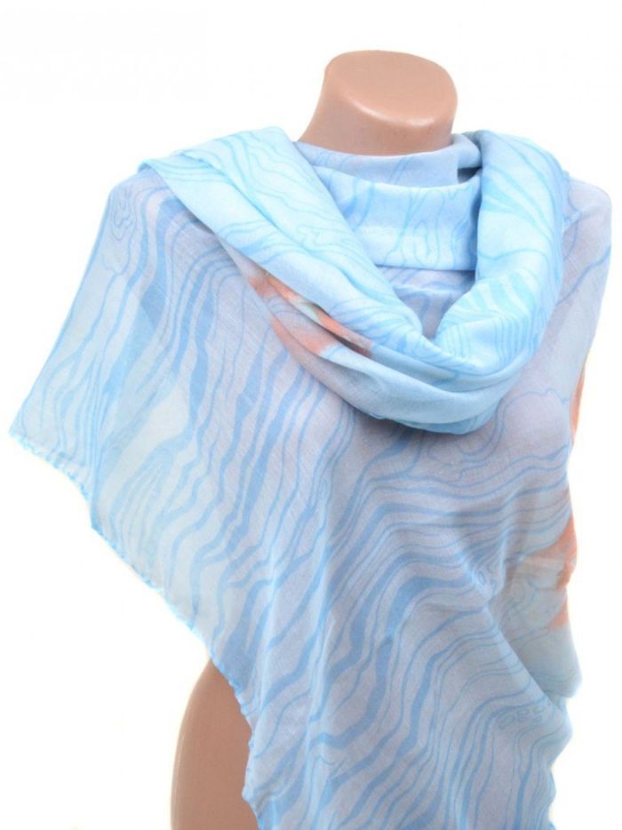 Жіночий шарф-палантин весна-літо Бавовна A3290-F2 купити недорого в Ти Купи