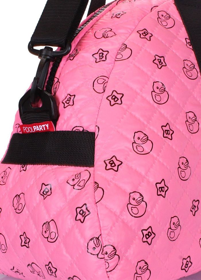 Стьобана сумка POOLPARTY Alaska рожева з каченям купити недорого в Ти Купи