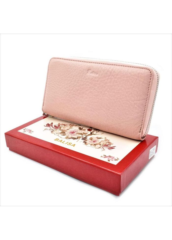 Жіночий шкіряний гаманець Weatro 570-B149-1 Рожевий купити недорого в Ти Купи