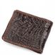 Чоловічий гаманець зі шкіри крокодила CROCODILE LEATHER 18229 Коричневий