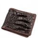 Чоловічий гаманець зі шкіри крокодила CROCODILE LEATHER 18229 Коричневий